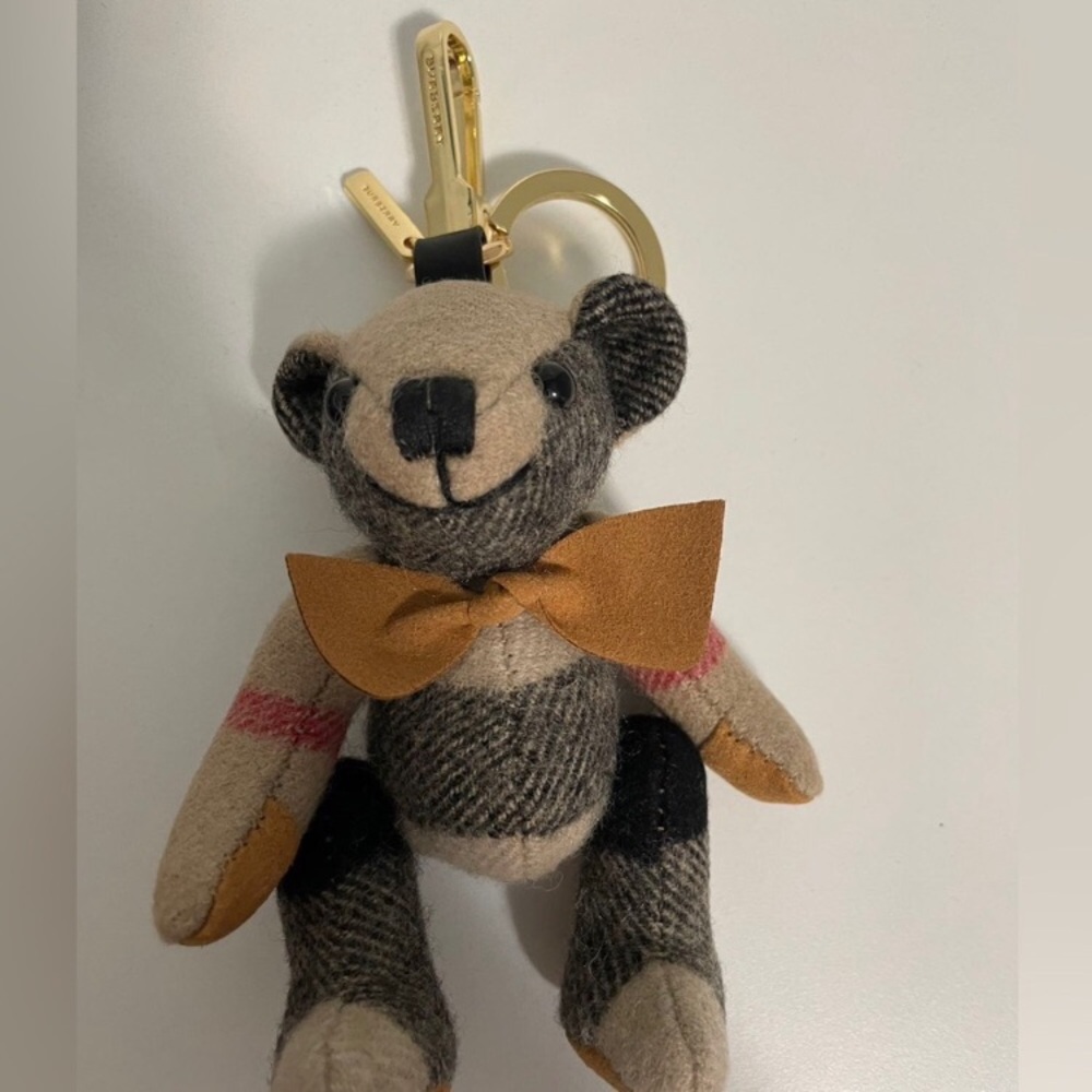 Burberry Teddy Bear Keychain with Bow